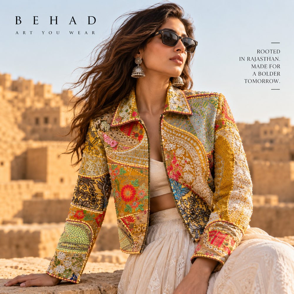 BEHAD — Kesariya Noor Jacket