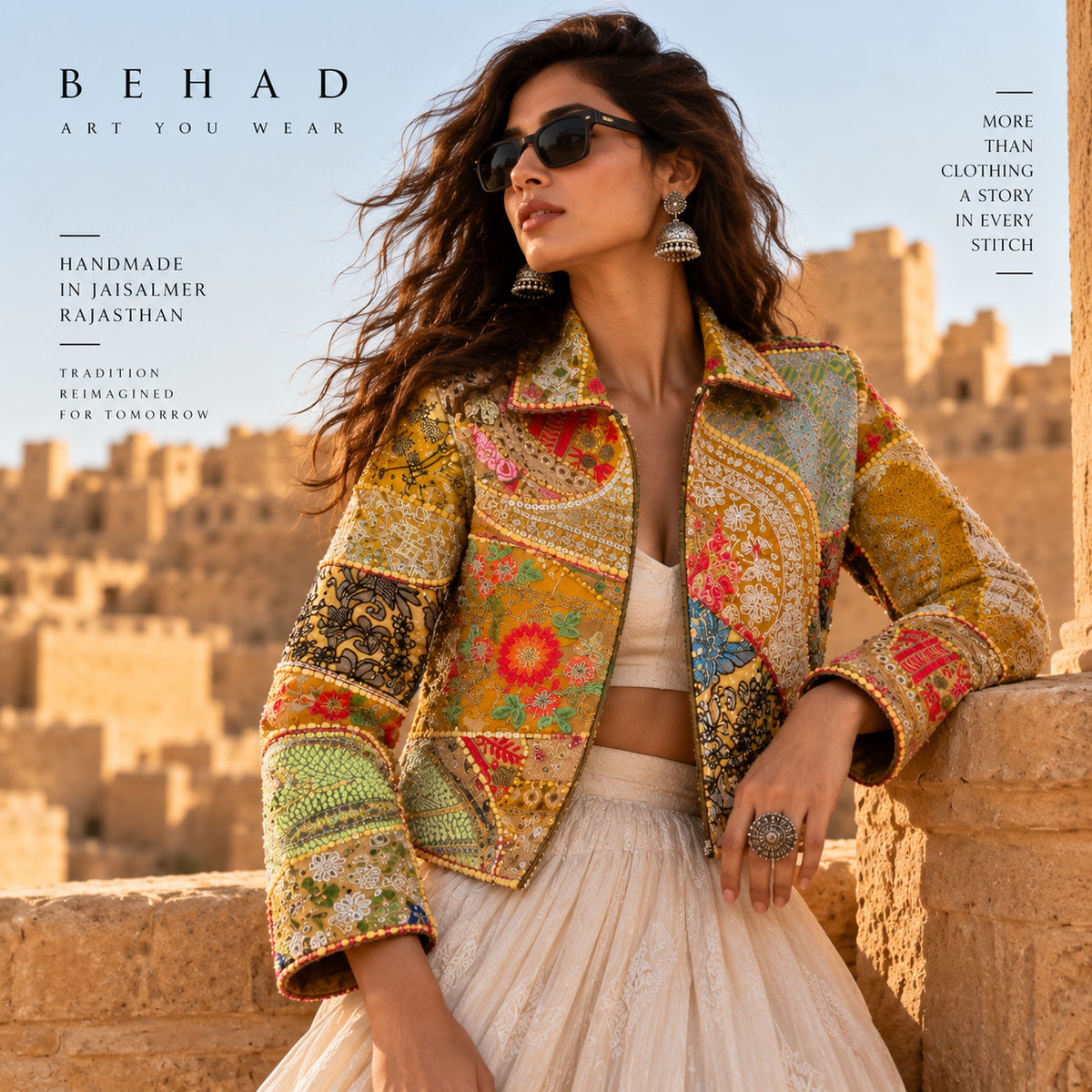BEHAD — Kesariya Noor Jacket