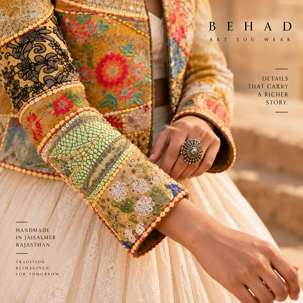 BEHAD — Kesariya Noor Jacket