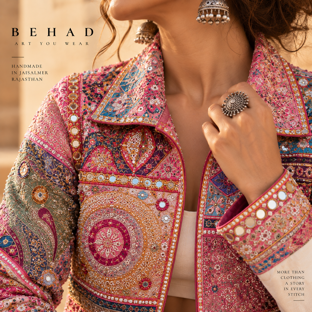 BEHAD — Gulabi Gulal Jacket